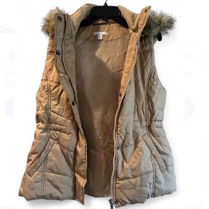New York & Company Gold puffers vest Jacket